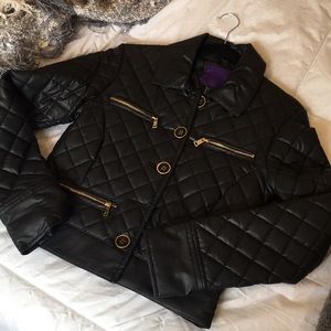 Quilt Leather Jacket